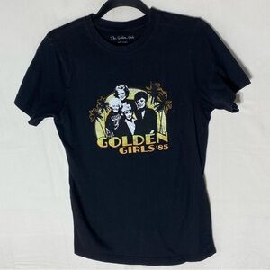 The Golden Girls Black Yellow Crew Neck Graphic Tee Short Sleeve T Shirt M